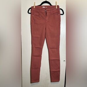 Old Navy Rockstar Super Skinny Jeans Women's Size 0 Stretch Pink rust Denim NWOT
